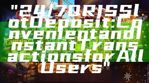 "24/7 QRIS Slot Deposit: Convenient and Instant Transactions for All Users"